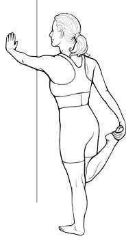 standing quadriceps stretch