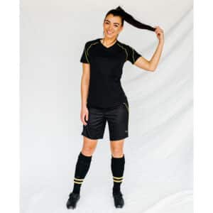 black and gold voetbaltenue dames